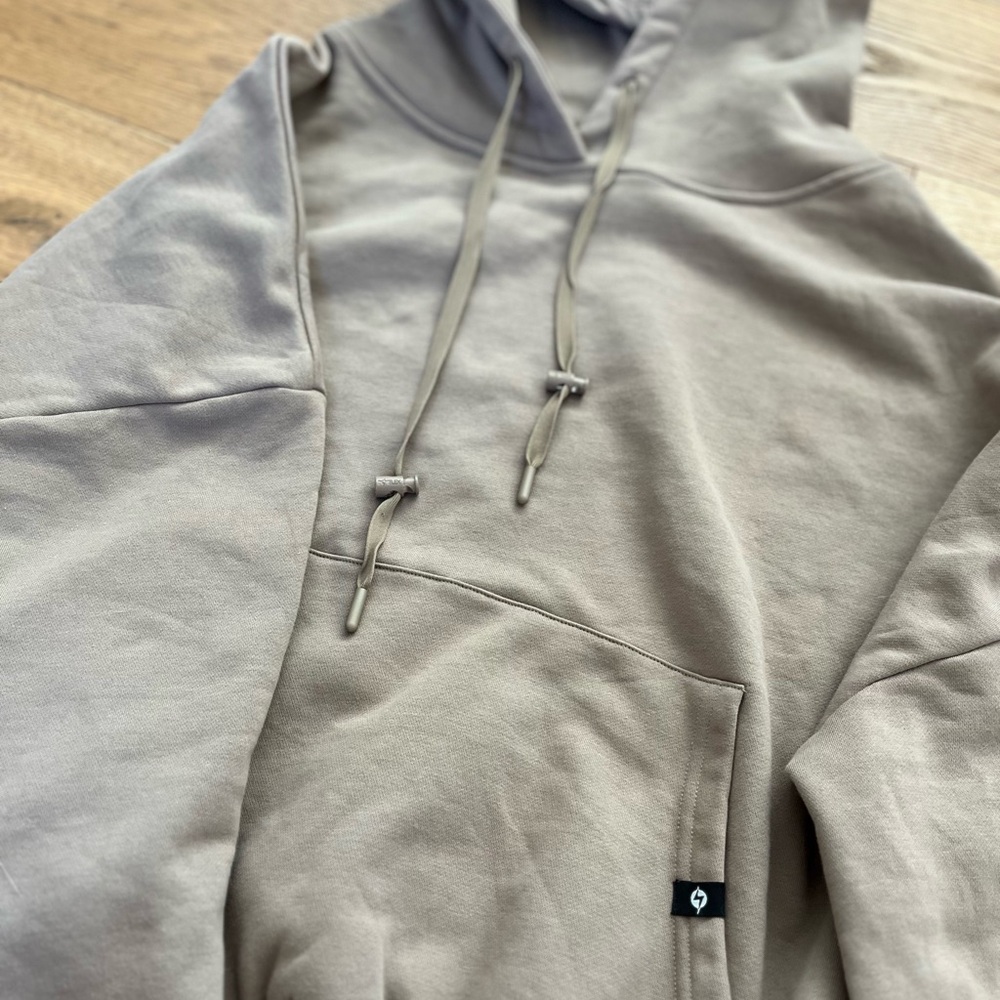 POPFLEX Tan Hoodie with Drawstrings